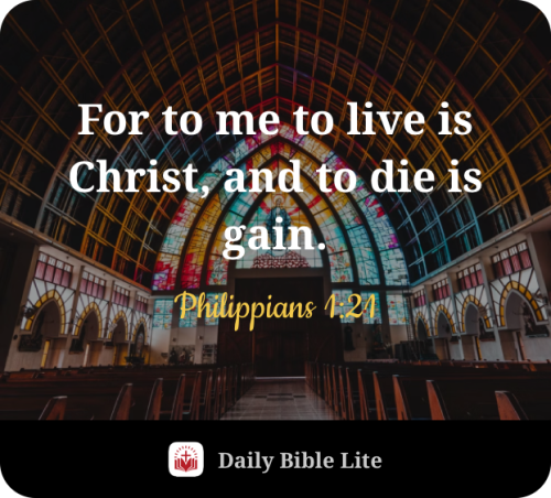 FAITH - Philipppians 1.21