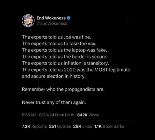 Propagandists are not experts 1