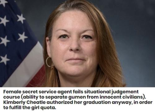 Female Secret Service agent fails situational awareness