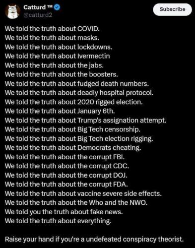 we told the truth