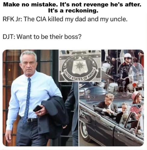 Make no mistake. It's not revenge he's after. It's a reckoning.