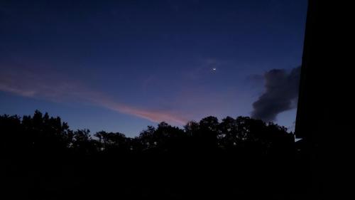 Early morning moon sliver