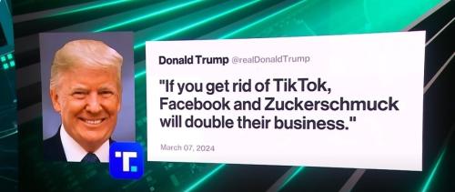 Trump on TikTok Facebook and Zuckerschmuck