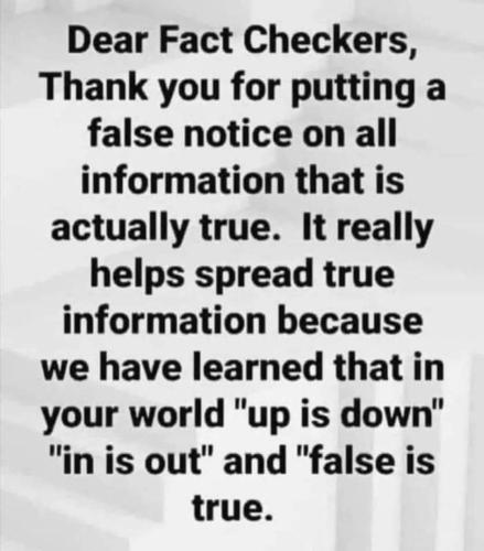dear fact checkers