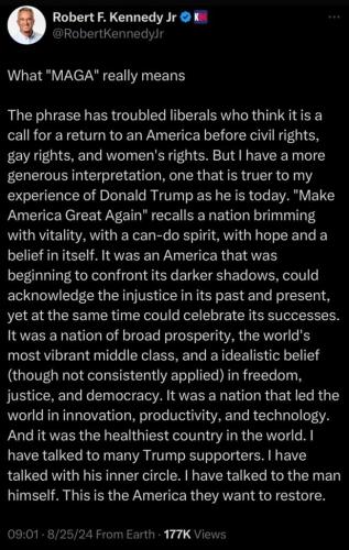 RFK Jr explains MAGA