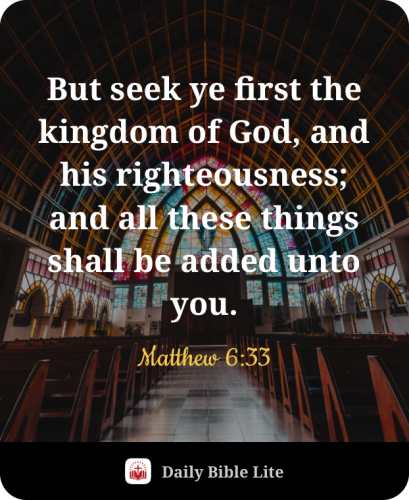FAITH - Matthew 6.33