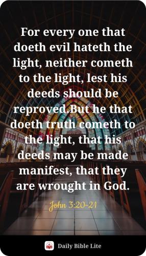FAITH - John 3.20-21
