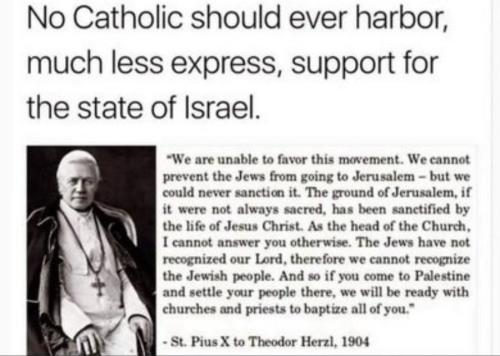 No Catholic should support israel