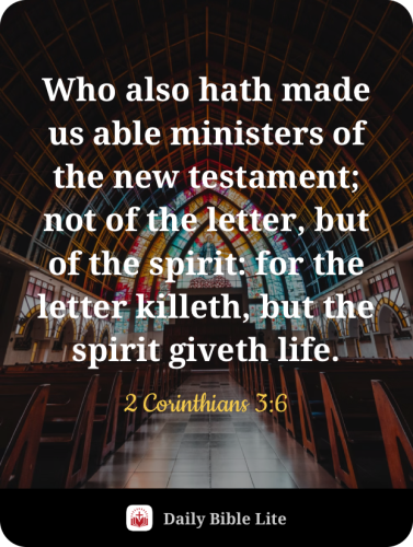 FAITH - 2 Corinthians 3.6