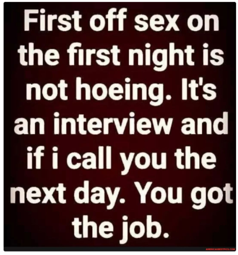first off