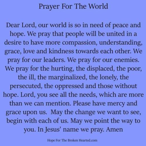 prayer for the world