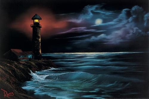 Old Lighthouse at midnight