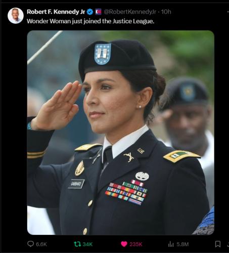 RFK Wonder Woman tweet