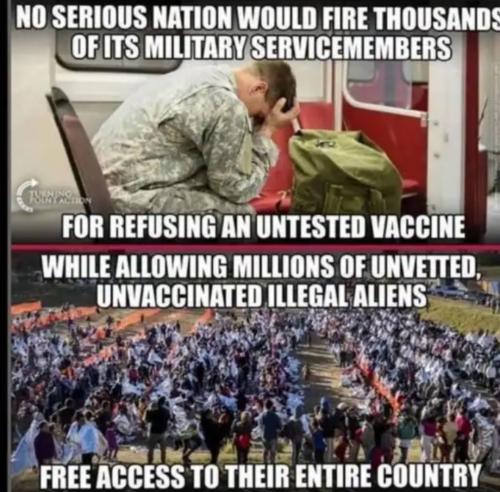military vax vs illegals