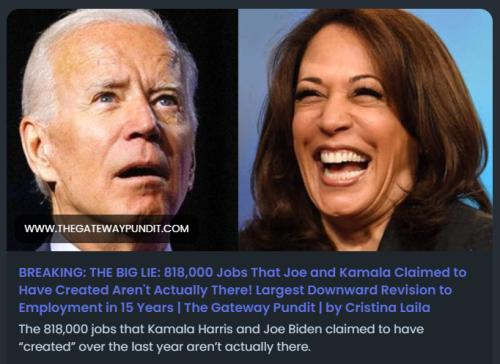 The BIG Lie Biden and Harris on jobs