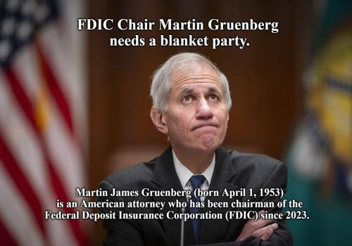 FDIC Chair Martin Gruenberg needs a blanket party.960px