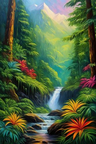 Jungle waterfall