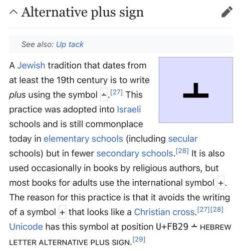 jewish plus sign