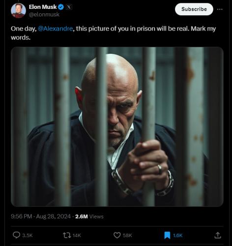 Elon Musk triggers Brazilian despot