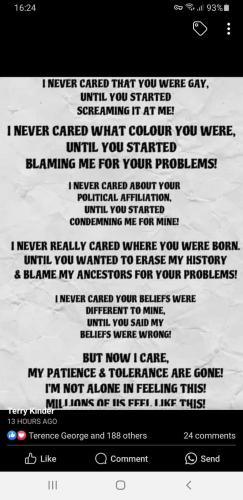 I never cared