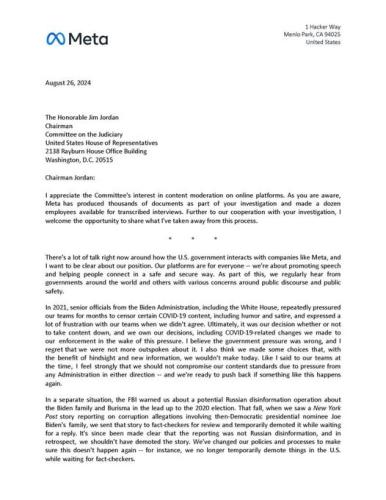 zuk letter admit censorship