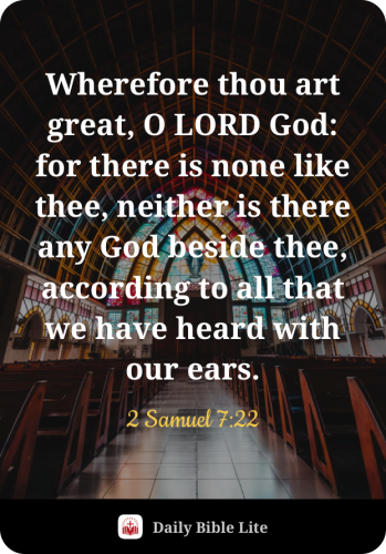 FAITH - 2 Samual 7.22