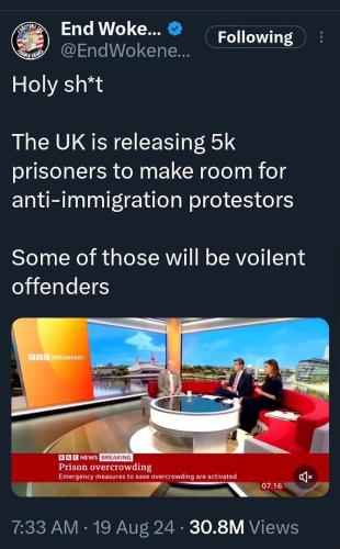 Uk releasing prisoners