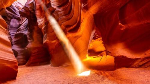 Upper Antelope Canyon in the Navajo Reservation near Page, Arizona USA