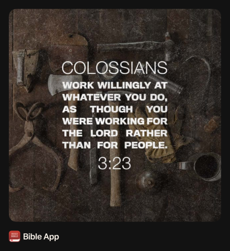 FAITH - Colossians 3.23 NASB