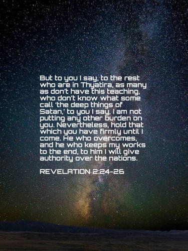 FAITH - Reveelation 2.24-26