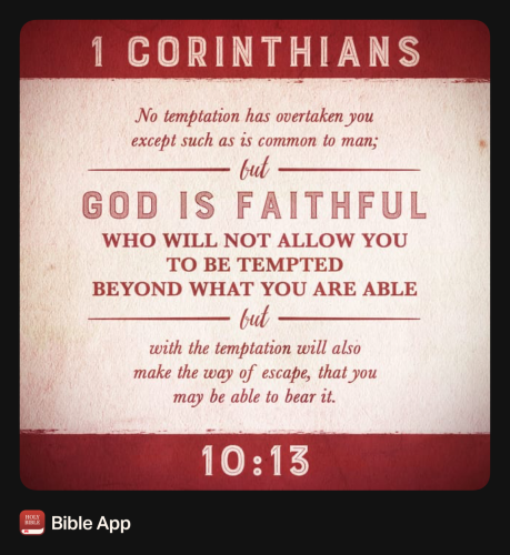 FAITH - 1 Corinthians 10.13 NASB