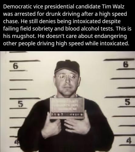 tim walz high speed drunk