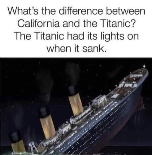 CALIFORNIA AND THE TITANIC