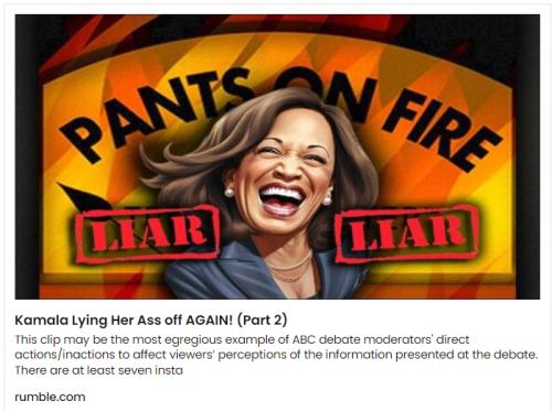 Kamala Lying her ass off screenshot part 2