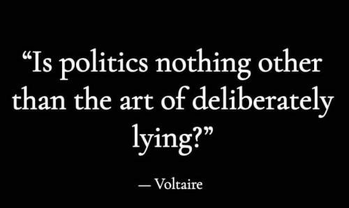 voltaire - politics lying