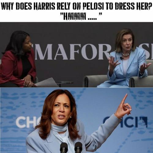 Why does Harris rely on Pelosi