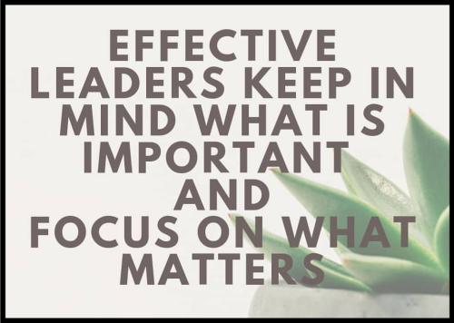1-Leaders Focus on what Matters