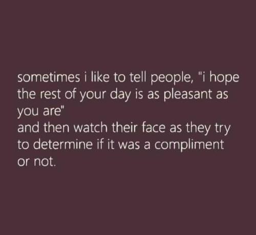compliment or not