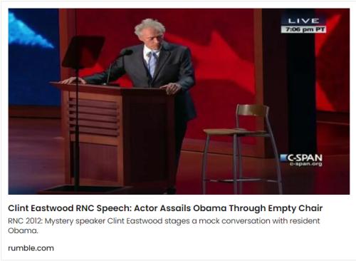 Clint Eastwood RNC Speech screenshot