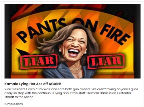 Kamala Lying Her ass off screenshot