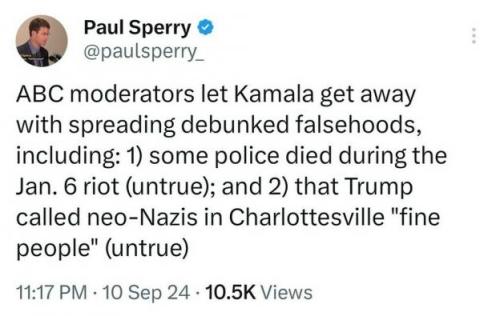 Kamalas moderator lies