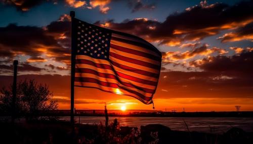 patriotic-sunrise-american-flag-silhouette-landscape-generated-by-ai_188544-40618