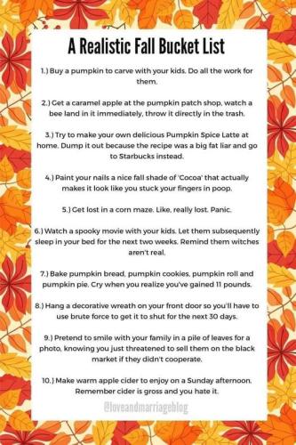 fall bucket list