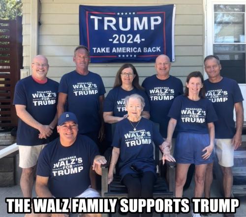 walz family supports trump caption