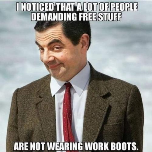 not wearing work boots