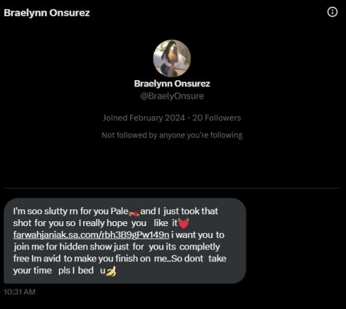 Slutty DM on twitter