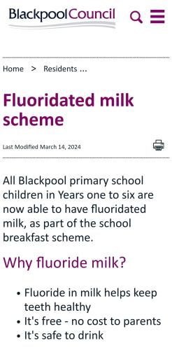 flouridated milk