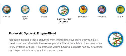 Heal soothe proteolytic enzymes