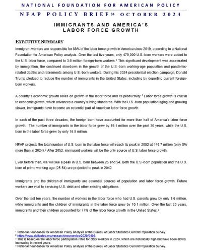 NFAP Overwhelming Immigration