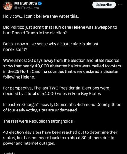 HURRICANE HELENE VOTE